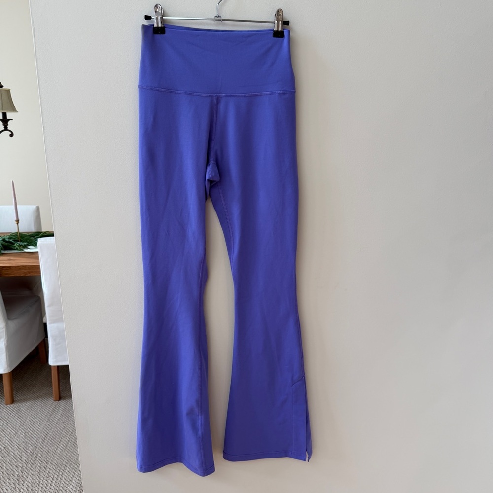 High-Waist Lavender Flare Yoga Pants
